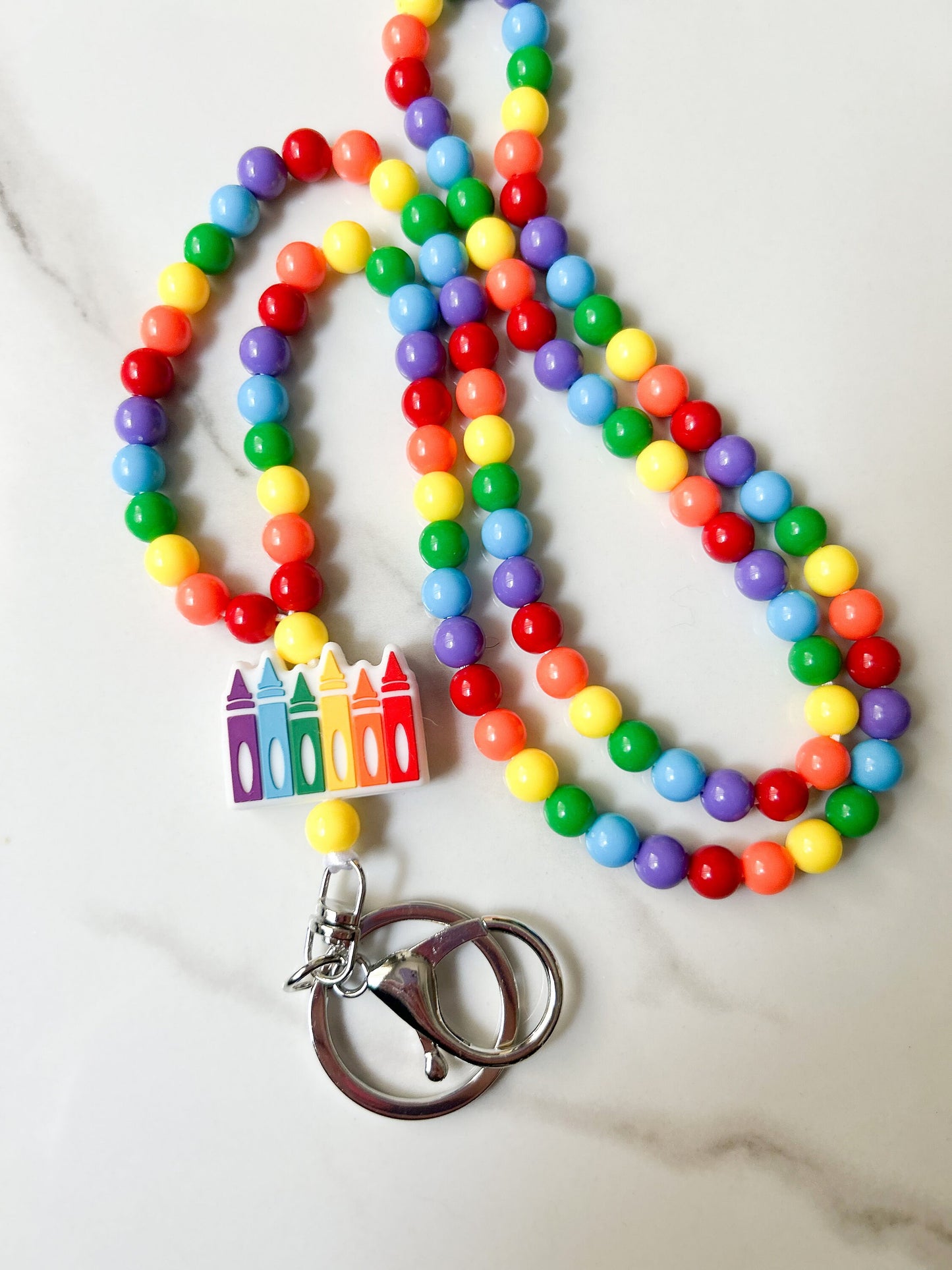 Cute Rainbow Crayon Teacher Lanyard, Art Teacher Lanyard, Personalized Lanyard, Custom, Elementary Teacher Gift, Teacher Appreciation